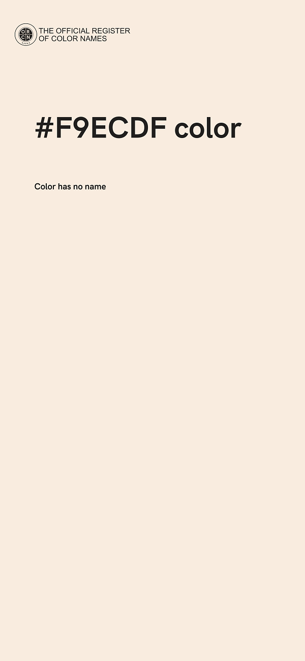#F9ECDF color image