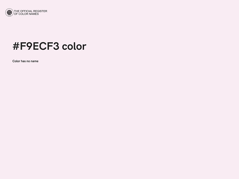 #F9ECF3 color image