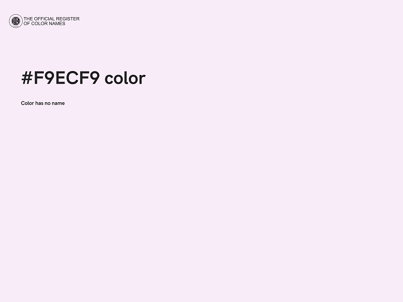 #F9ECF9 color image