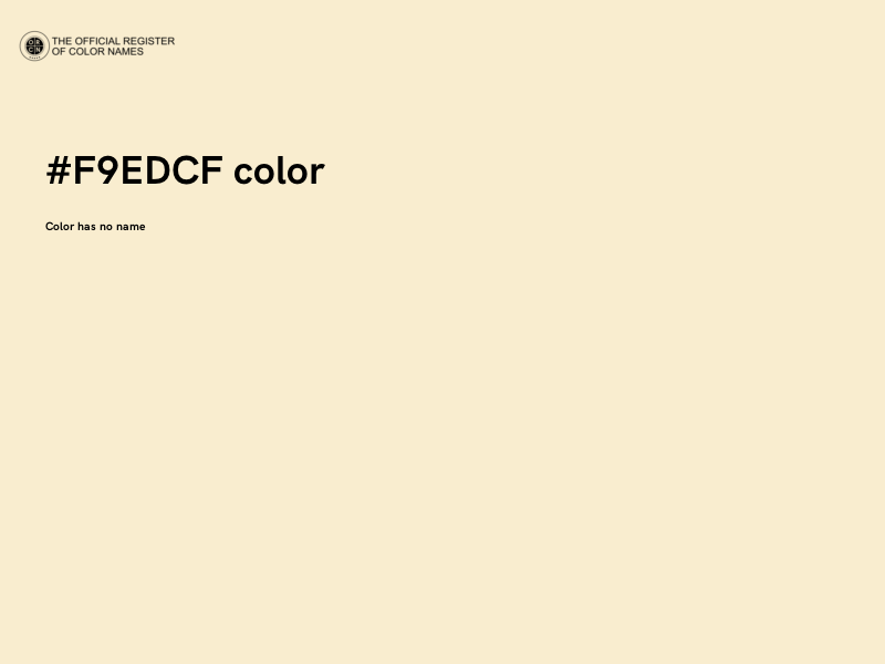 #F9EDCF color image