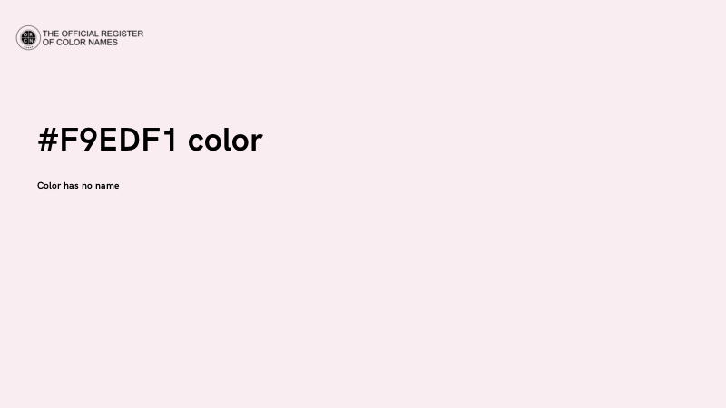 #F9EDF1 color image