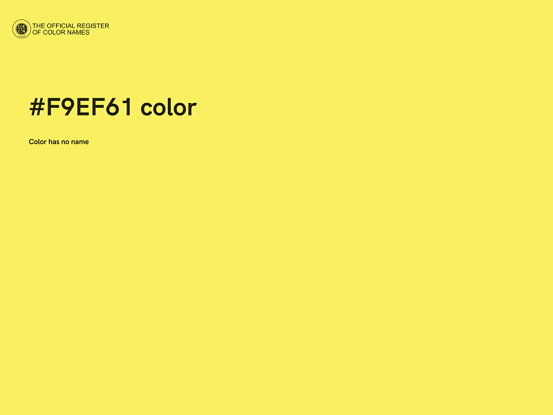 #F9EF61 color image