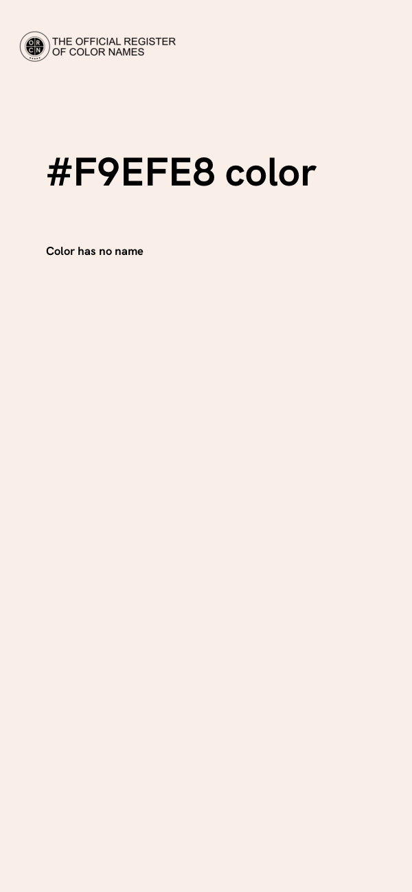 #F9EFE8 color image