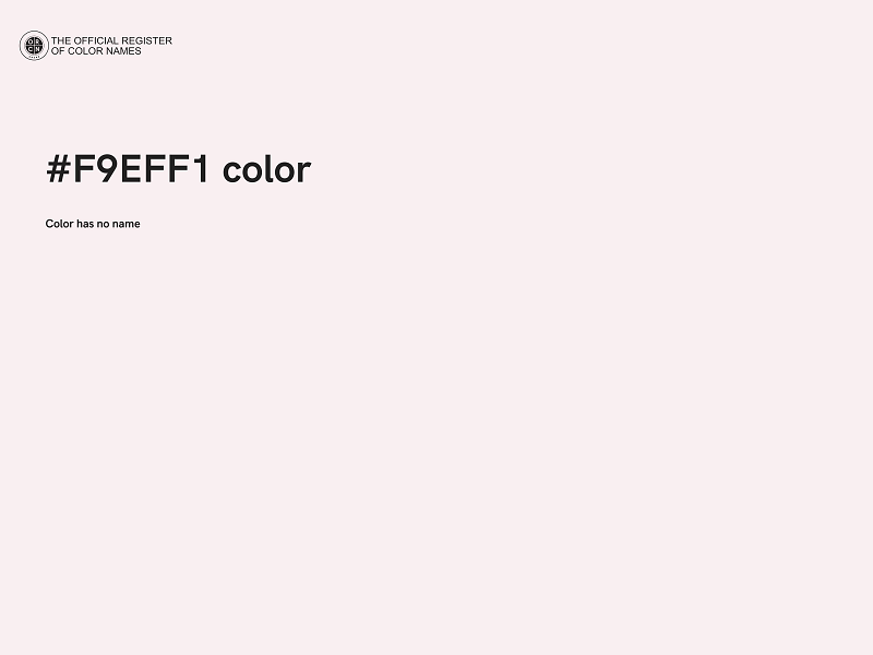 #F9EFF1 color image