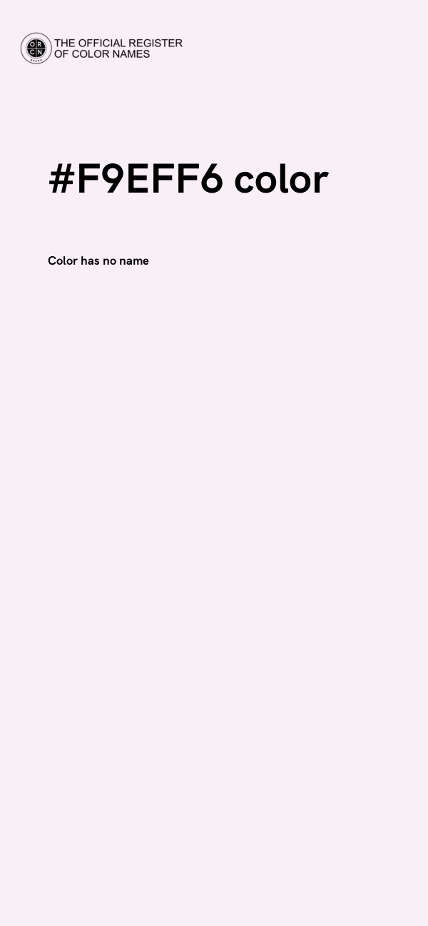 #F9EFF6 color image