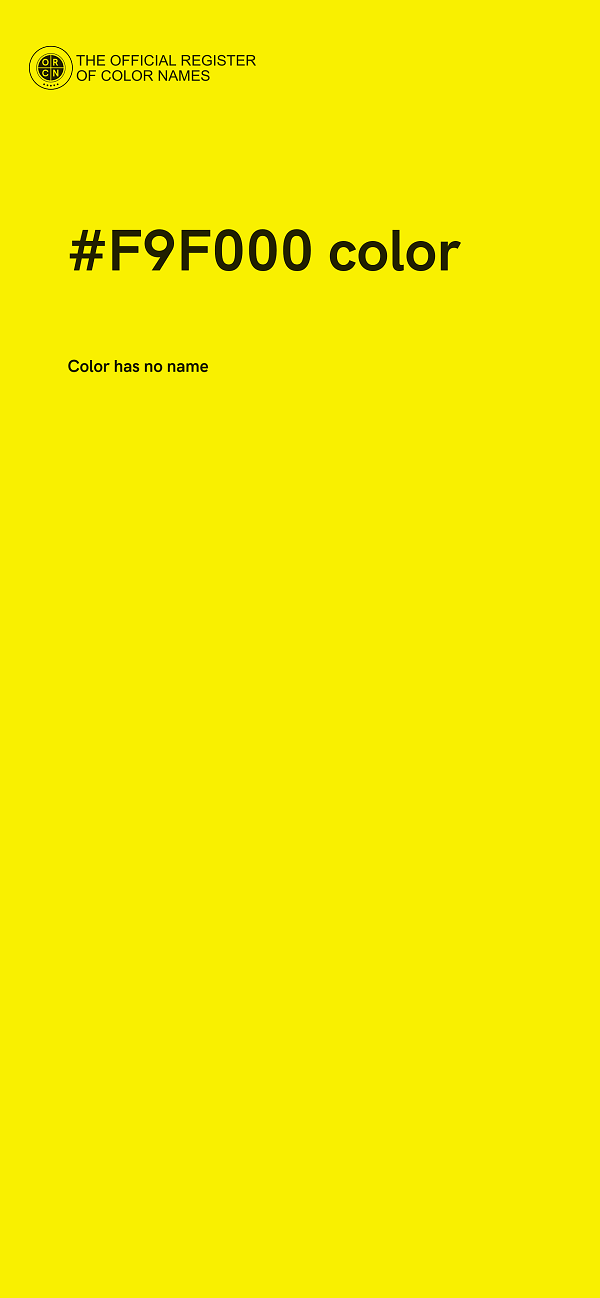 #F9F000 color image