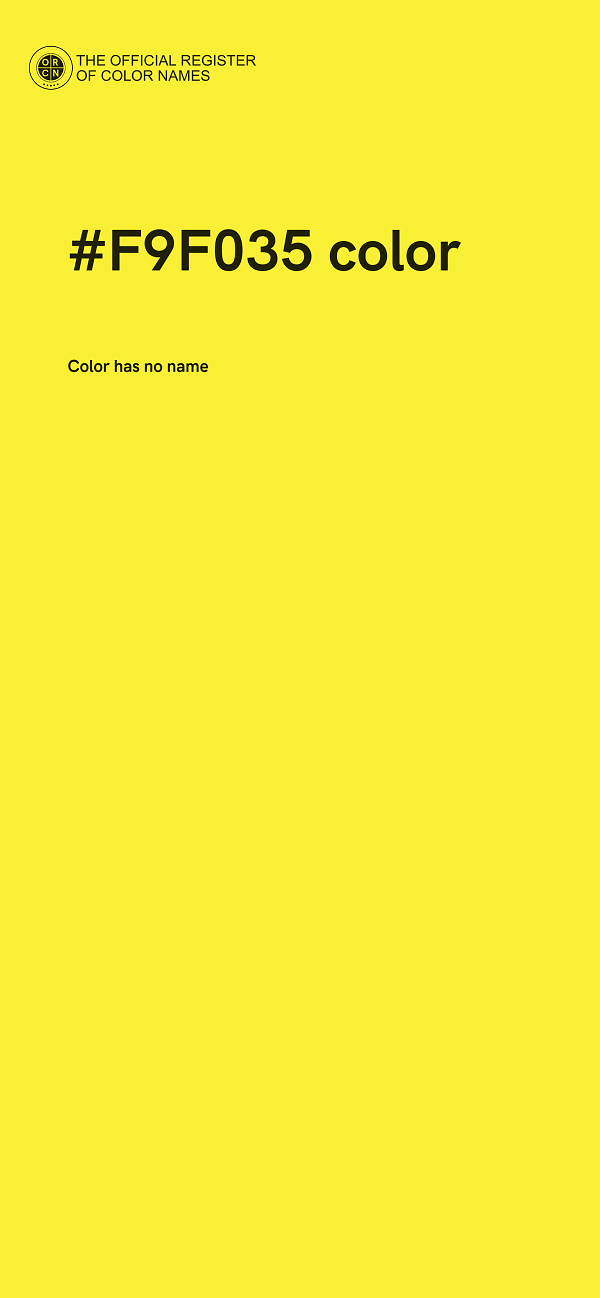 #F9F035 color image