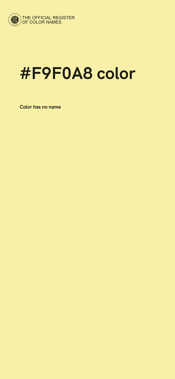 #F9F0A8 color image