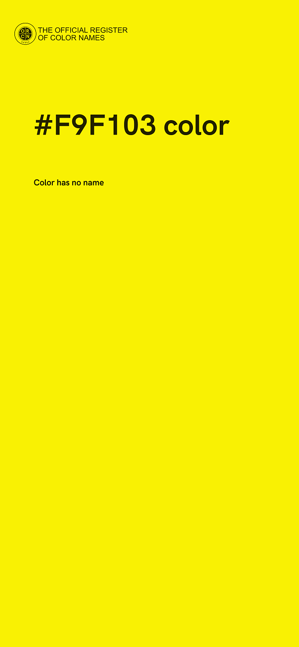 #F9F103 color image
