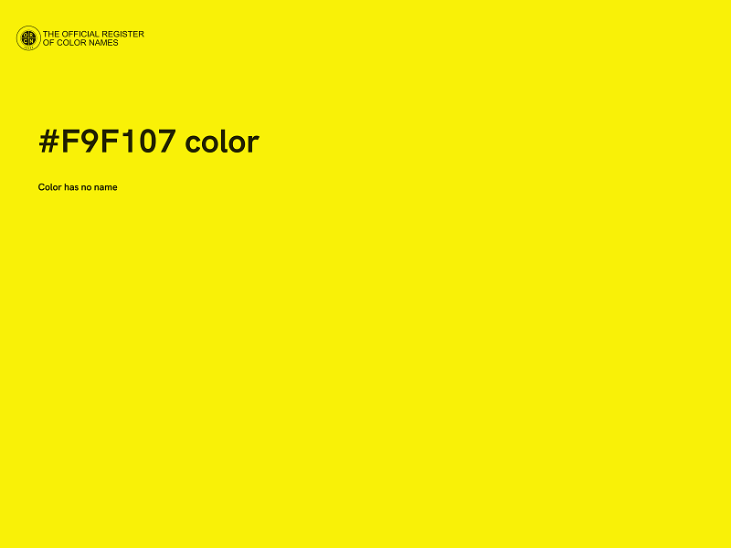 #F9F107 color image