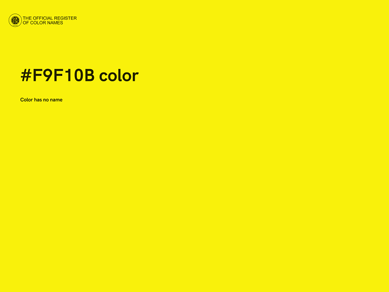 #F9F10B color image