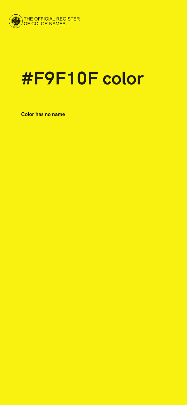 #F9F10F color image