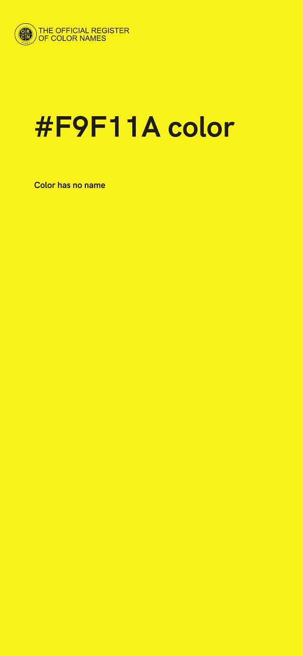 #F9F11A color image