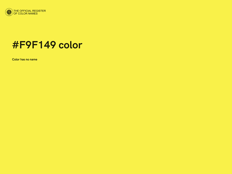 #F9F149 color image