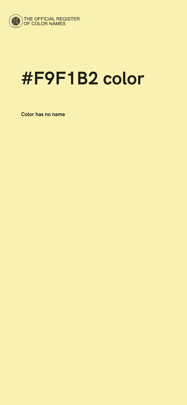 #F9F1B2 color image