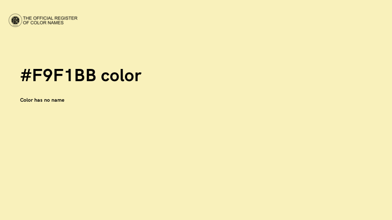 #F9F1BB color image
