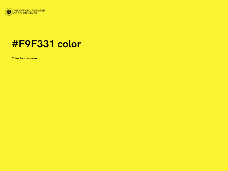 #F9F331 color image