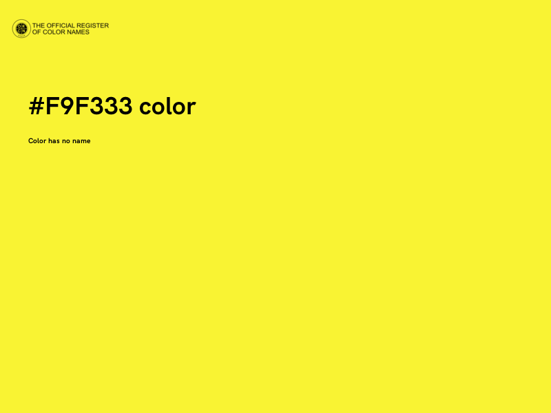 #F9F333 color image