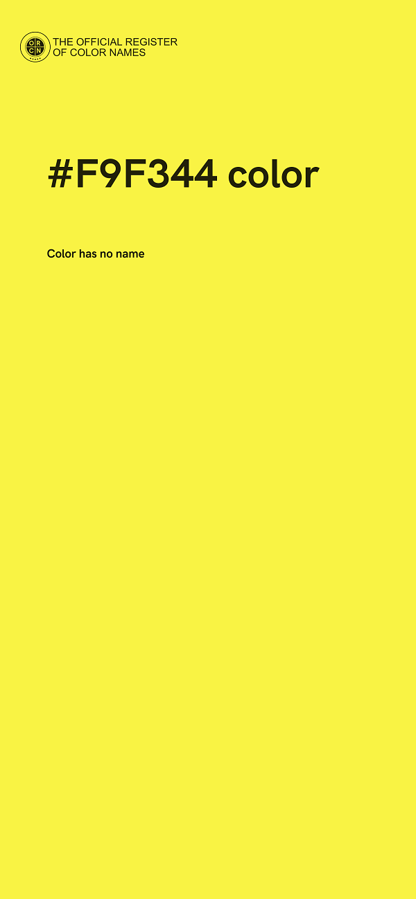 #F9F344 color image