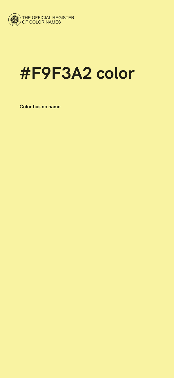 #F9F3A2 color image