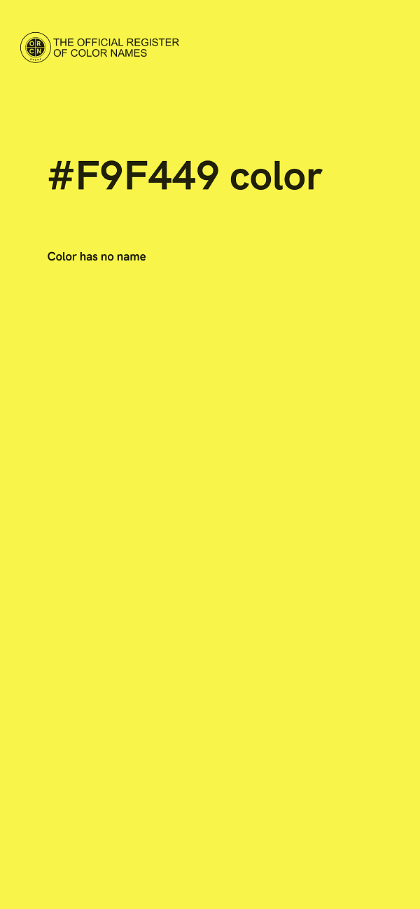 #F9F449 color image