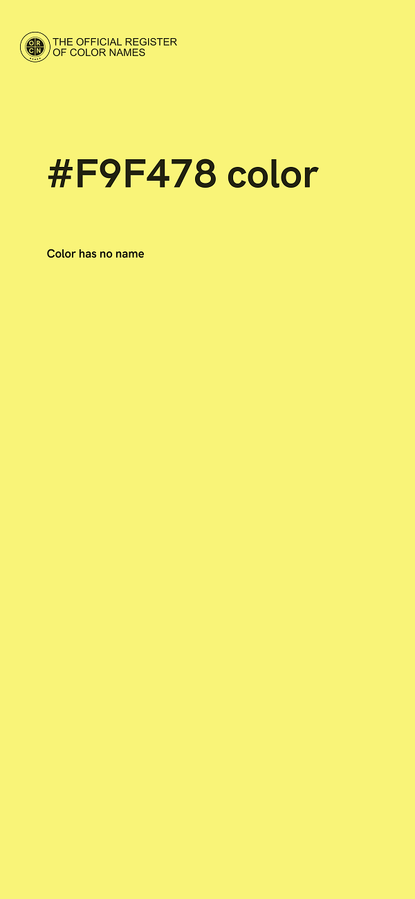 #F9F478 color image