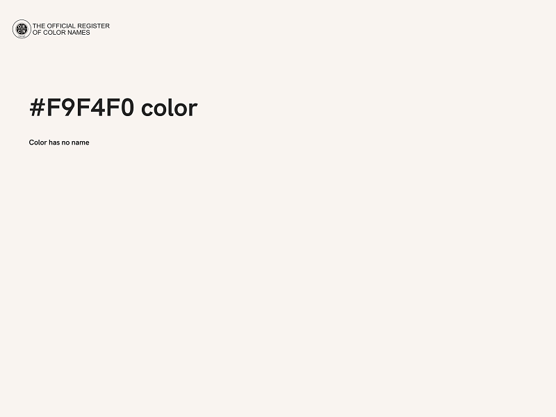 #F9F4F0 color image