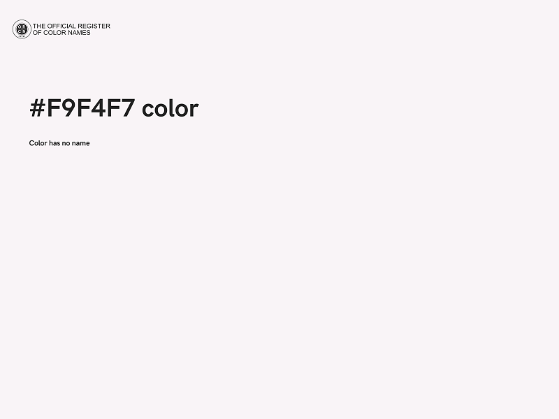 #F9F4F7 color image
