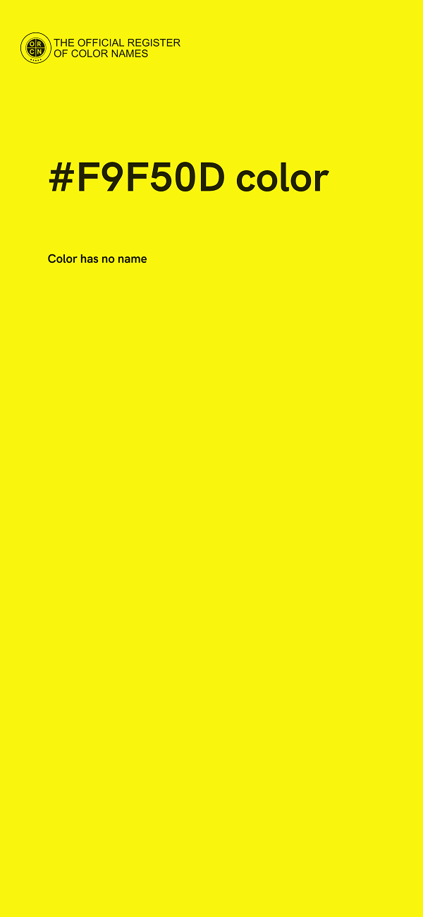 #F9F50D color image