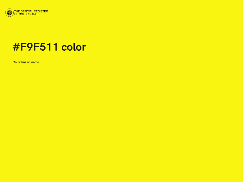 #F9F511 color image