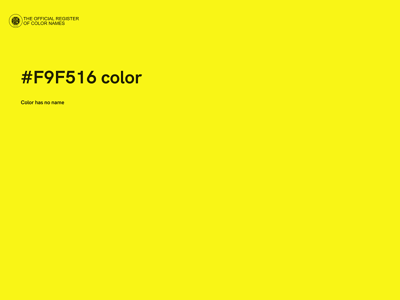 #F9F516 color image
