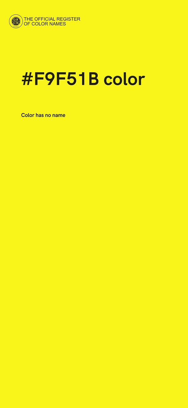 #F9F51B color image