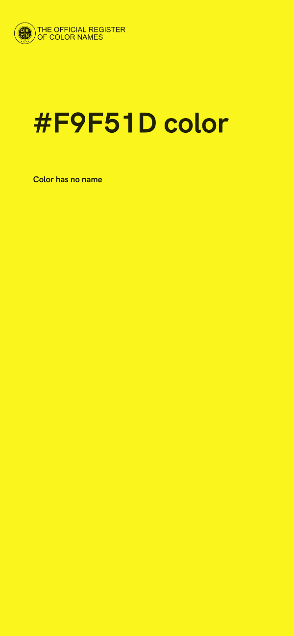 #F9F51D color image