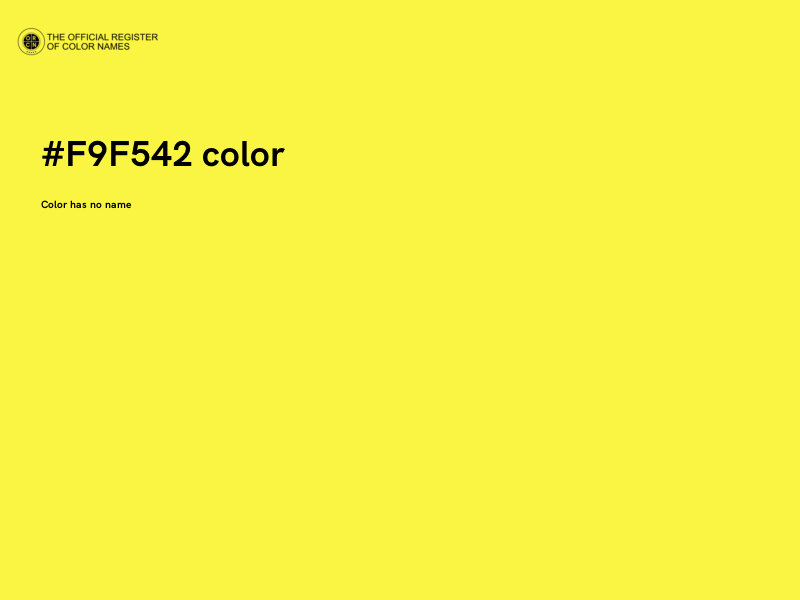 #F9F542 color image