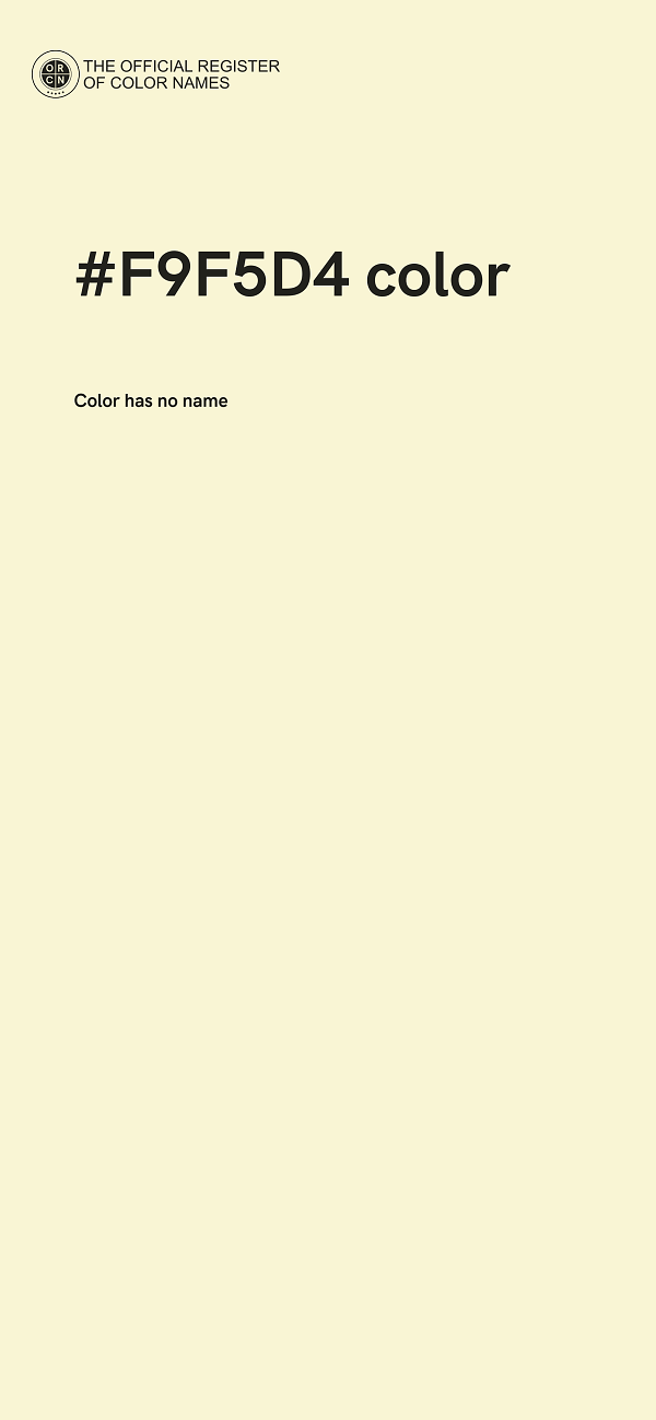 #F9F5D4 color image