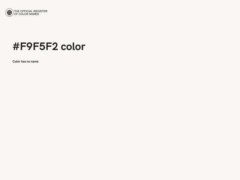 #F9F5F2 color image