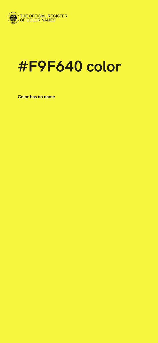 #F9F640 color image