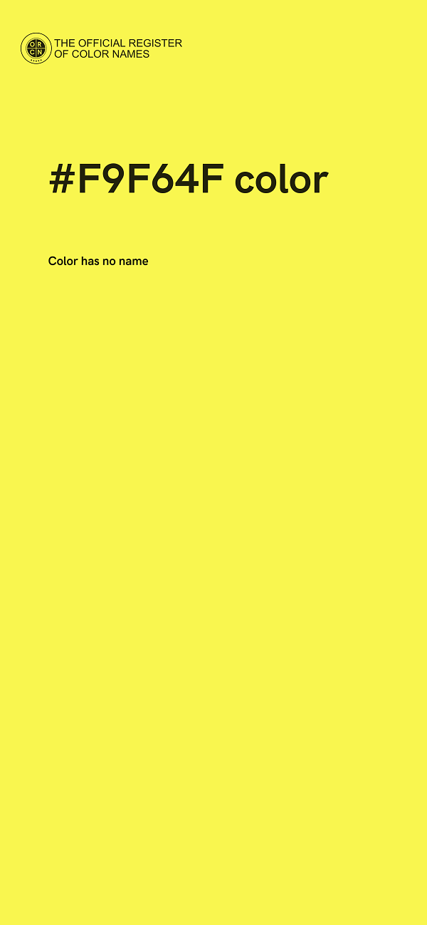 #F9F64F color image