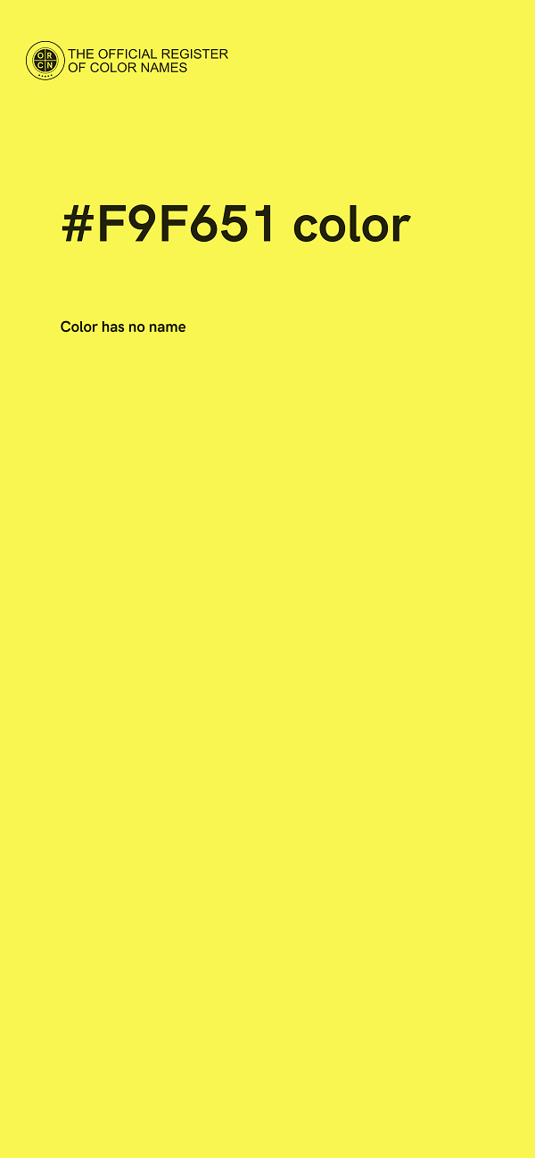 #F9F651 color image
