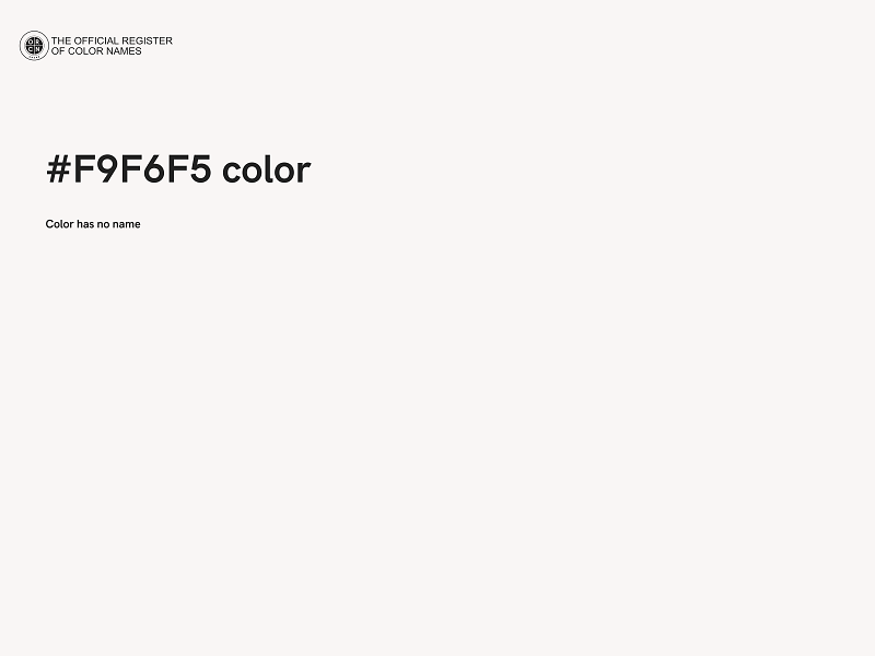 #F9F6F5 color image