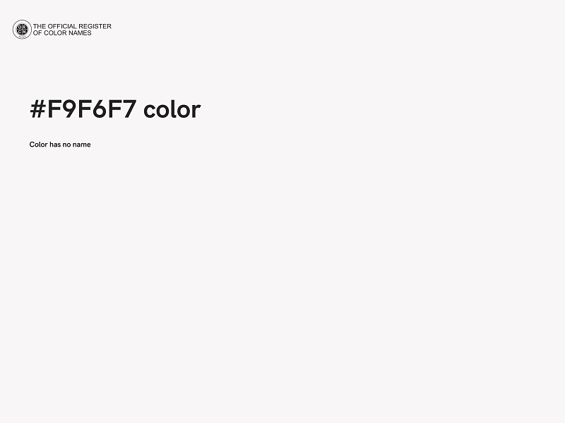 #F9F6F7 color image
