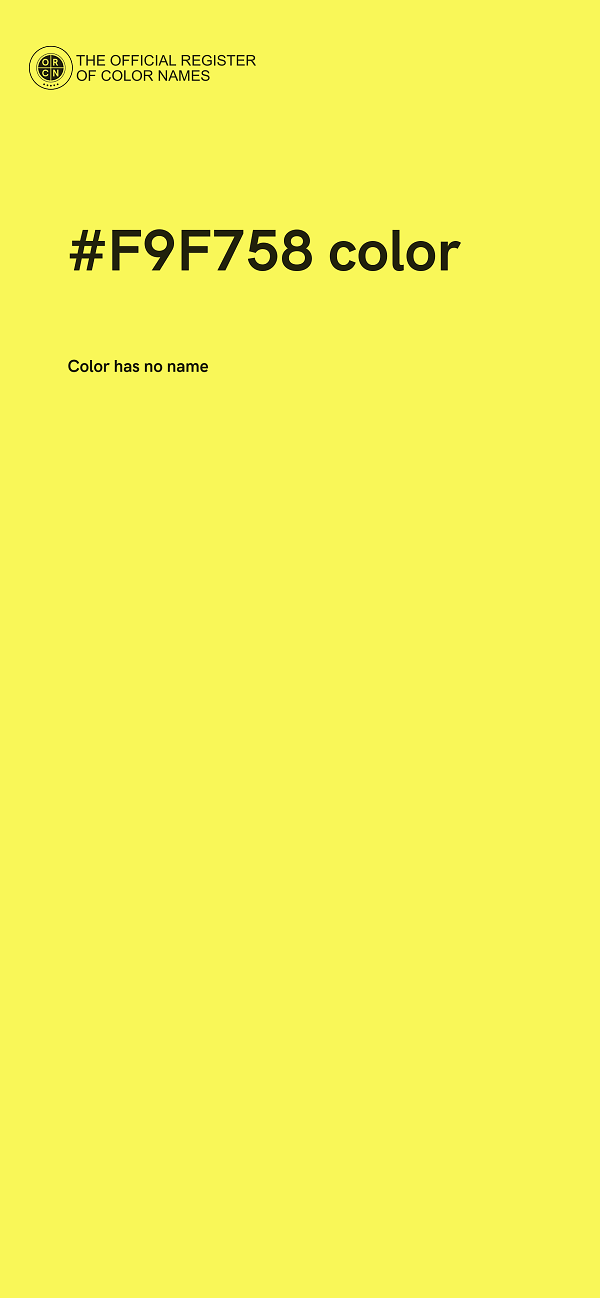 #F9F758 color image