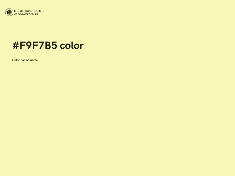 #F9F7B5 color image