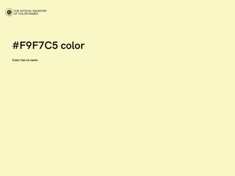 #F9F7C5 color image