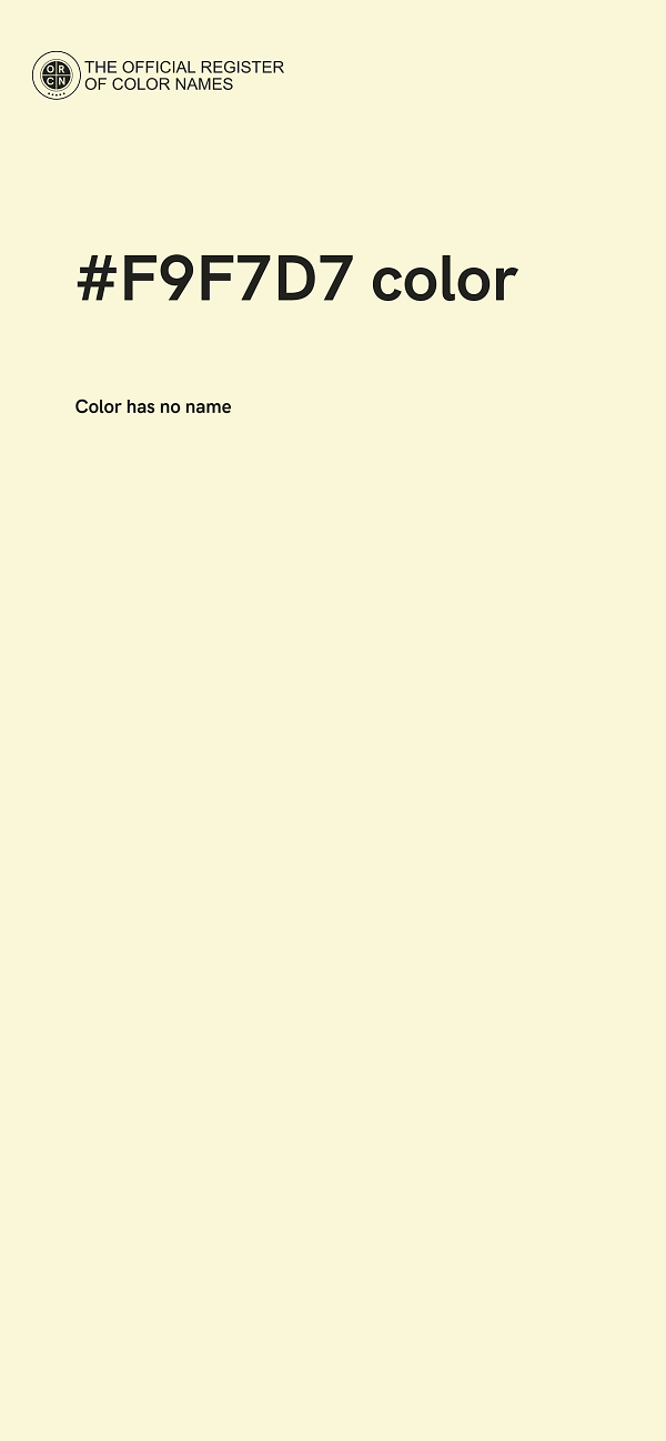 #F9F7D7 color image