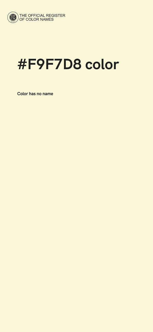 #F9F7D8 color image