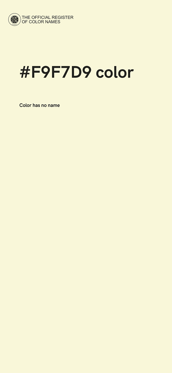 #F9F7D9 color image