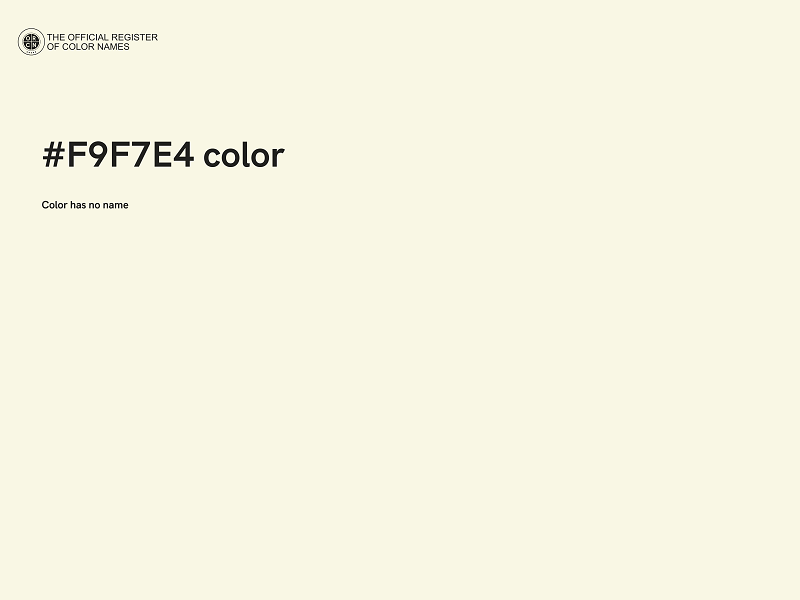 #F9F7E4 color image