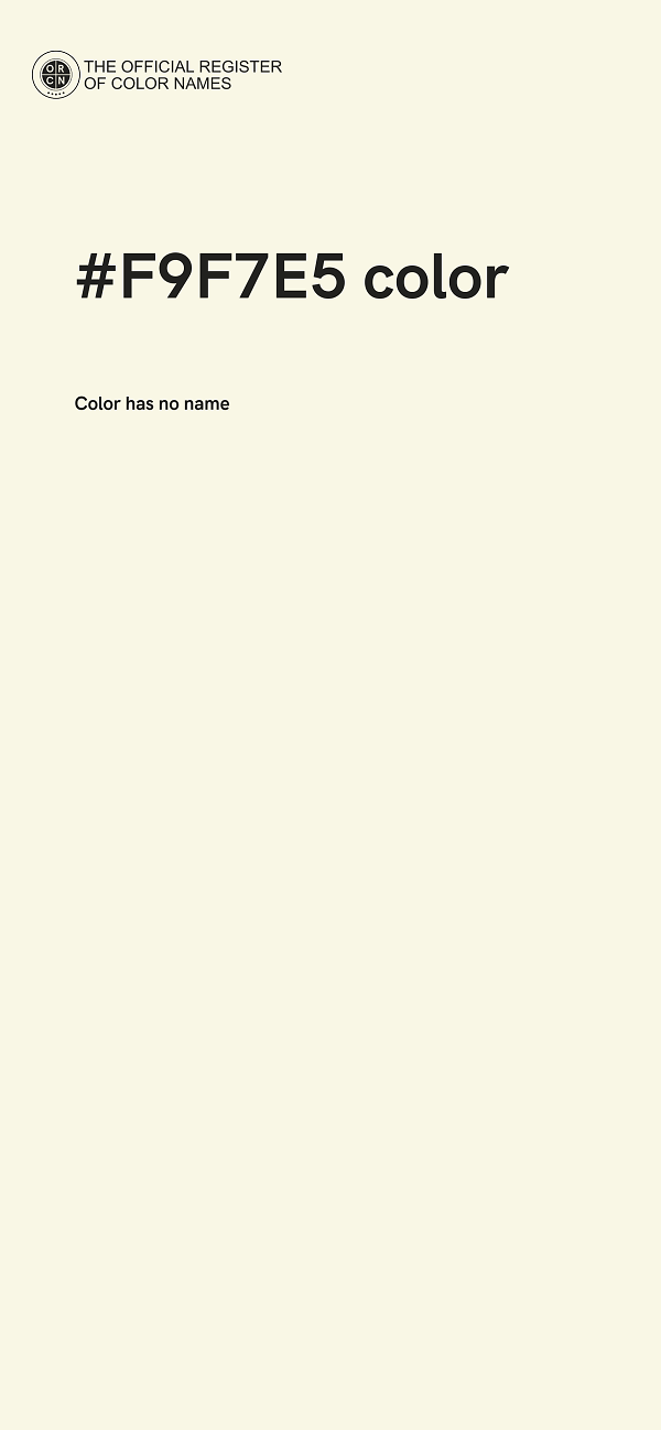 #F9F7E5 color image