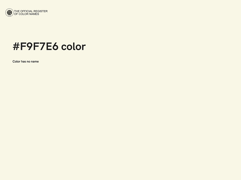 #F9F7E6 color image